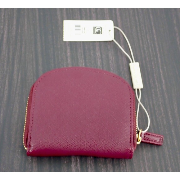 Charlie Paige Burgundy Zip Around Heart Logo Coin Purse GiftCraft Exclusive NWT - Picture 3 of 6